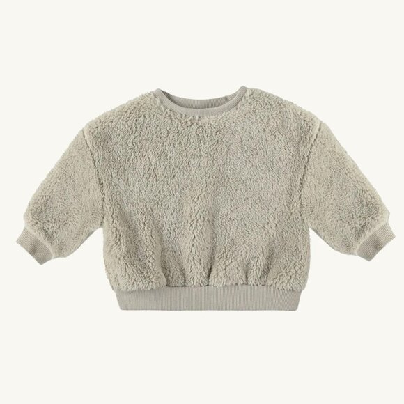 NWT - Rylee + Cru teddy sweatshirt pewter - Picture 1 of 1